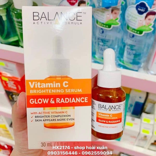 [HCM]Serum Làm Sáng Da loại bỏ thâm nám Vitamin C Balance Active Formula 30ml - tinh chất trái cam - HX2174