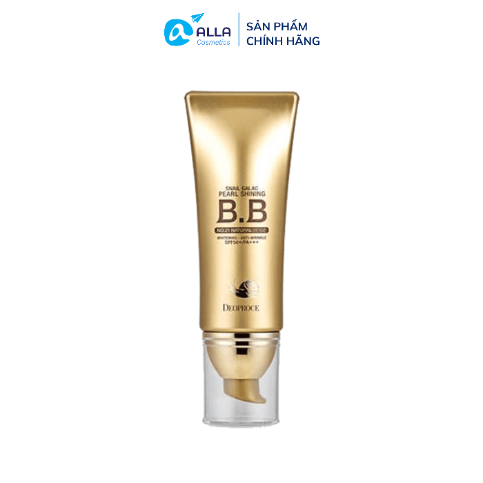[HCM]Kem Nền Trang Điểm Mịn Da Dưỡng Trắng DEOPROCE Snail Galac Pearl Shining BB Cream 40g