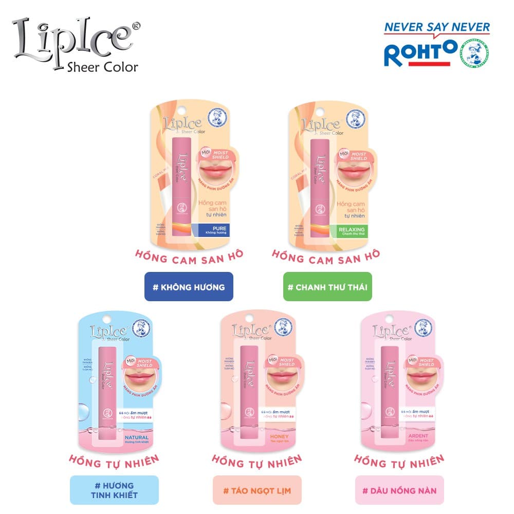 [HCM]Son Dưỡng Không Màu Chuyển Kem Mịn LipIce Hương Tự Nhiên SPF15 4.3g