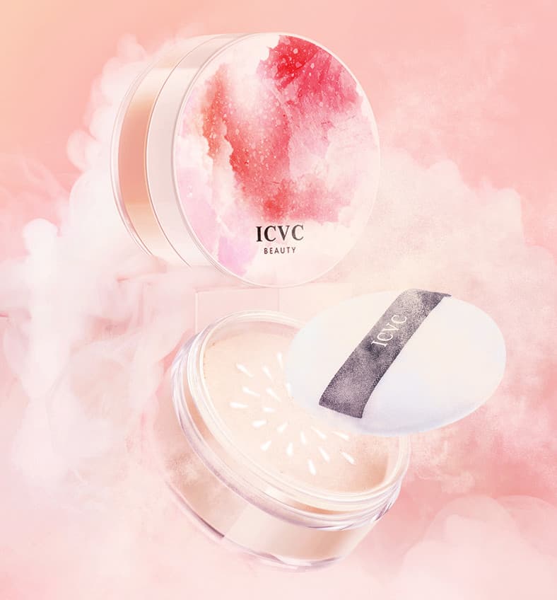 🌼 Phấn Phủ Trang Điểm Dạng Bột MÂY HỒNG ICVC 5208 makeup powder kiềm dầu che khuyết điểm lâu trôi mềm mịn tự nhiên kiềm dầu nội địa chính hãng sỉ rẻ