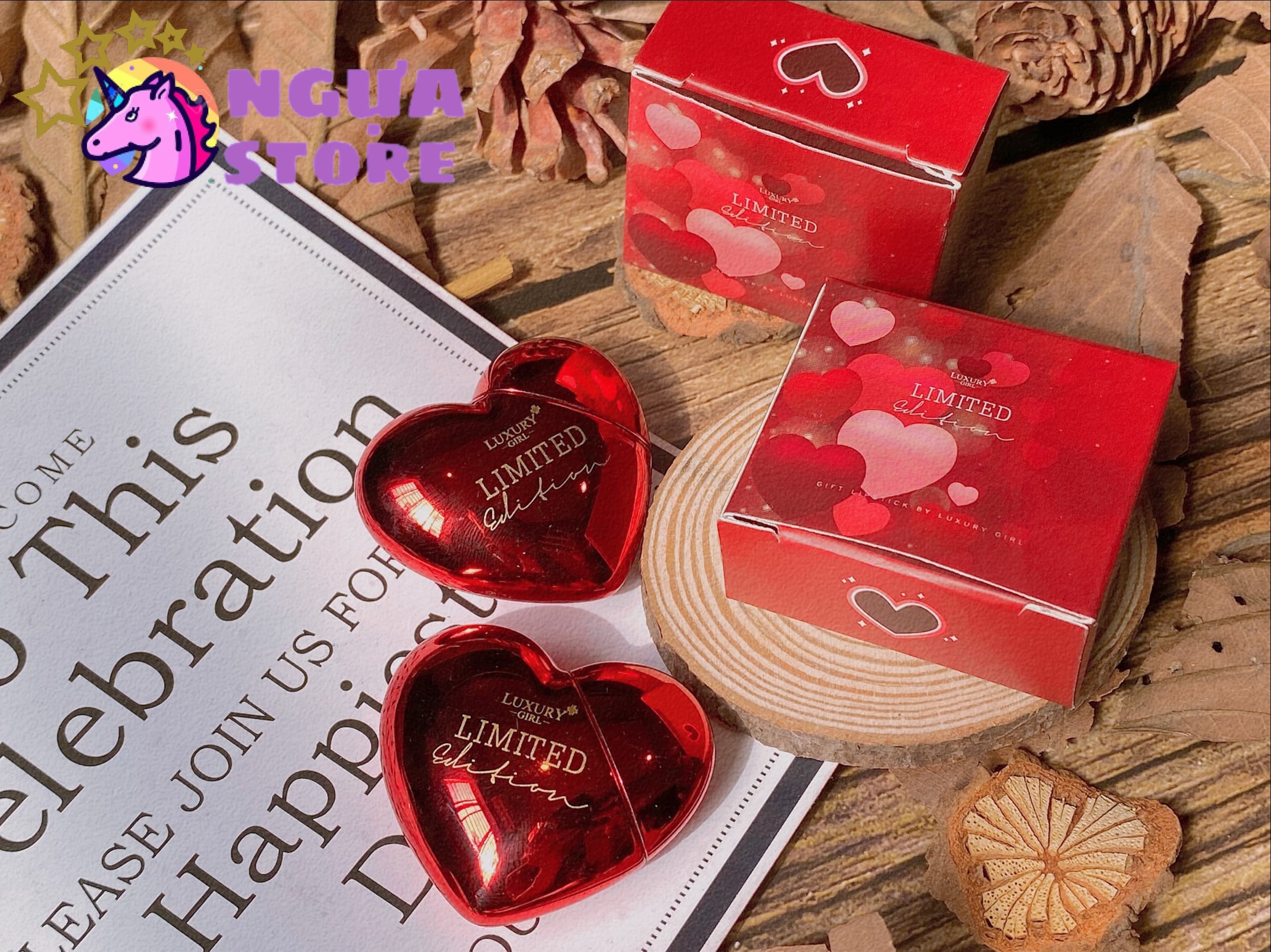 🦄 Son kem lì thiên nhiên Valentine Tim đỏ chính hãng mịn môi lâu trôi sỉ rẻ