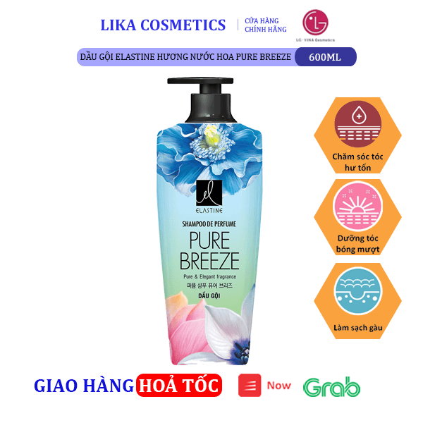 [HCM]Dầu gội Elastine hương nước hoa Pure Breeze 600ml 8935030220406