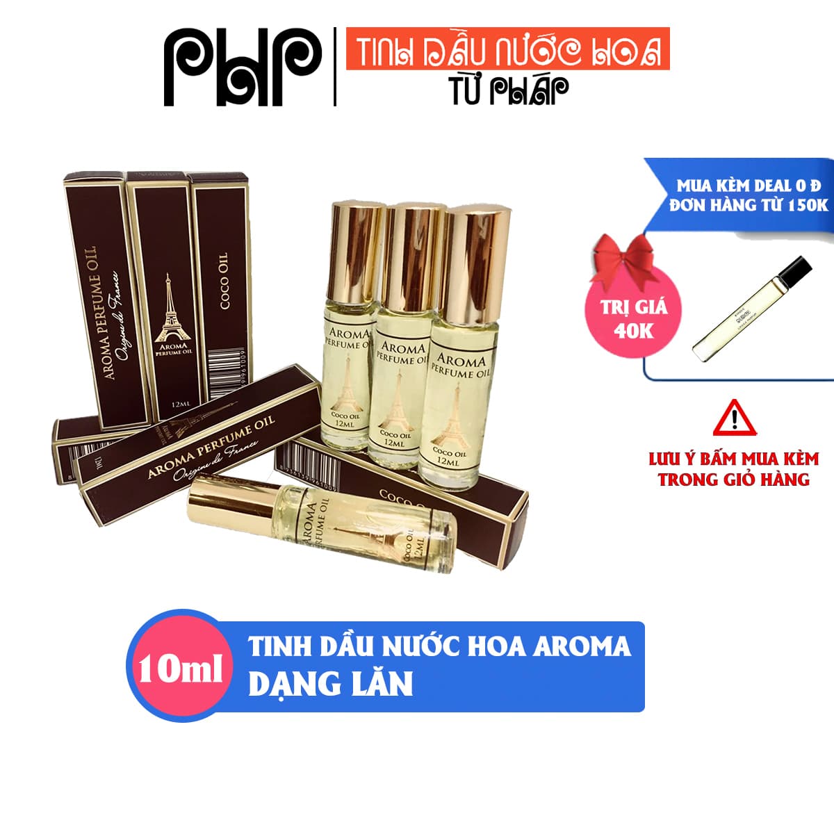 Tinh dầu nước hoa Pháp Aroma dạng lăn mini 10ml dành cho các bạn  nam nữ đi học đi làm và cả đi chơi