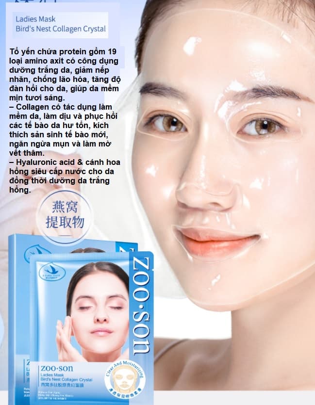 [HCM]MẶT NẠ lạnh thạch thuỷ tinh TỔ YẾN trong suốt pha lê trong suốt collagen  MẶT NẠ MẶT NẠ ĐẮP