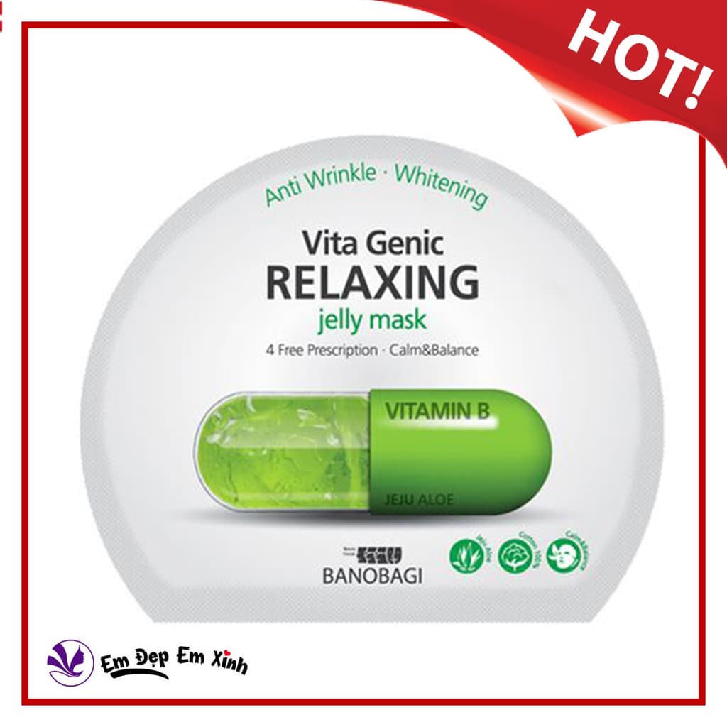 (COMBO 10 MIẾNG) Mặt Nạ Giấy Banobagi Vita Genic Jelly Mask Vitamin C DƯỡng Trắng  Phục Hồi Da Mẫu Mới Frorence86 Store