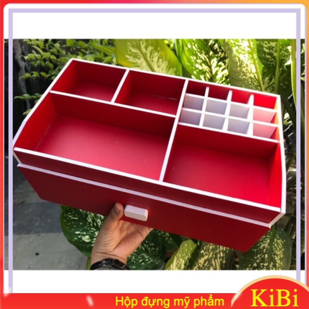 [HCM]Kệ đựng mỹ phẩm 1 ngăn đại 35cm màu đỏ đựng son phấn nước hoa chất lượng