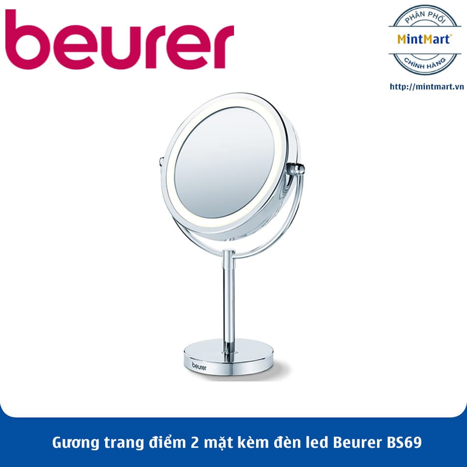 Gương trang điểm 2 mặt kèm đèn led Beurer BS69 - Hàng Chính Hãng