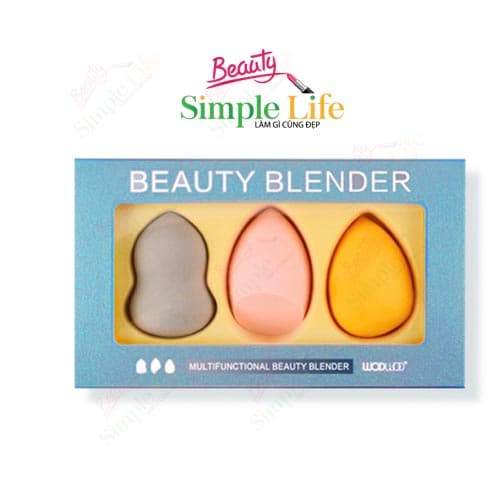 [WODWOD] Set 3 mút trứng tán phấn trang điểm Beauty Blender giúp tán phấn đều màu