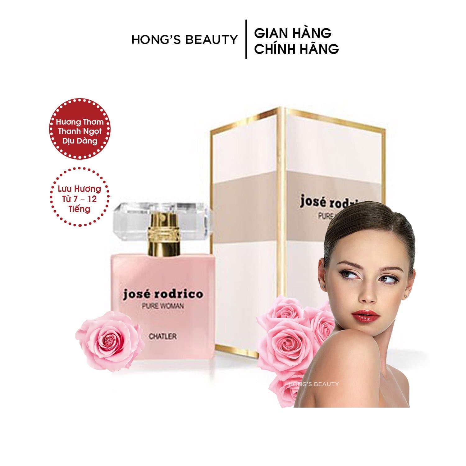 Nước hoa nữ CHATLER Jose Rodrico Pure Women 50ml - HONGS BEAUTY