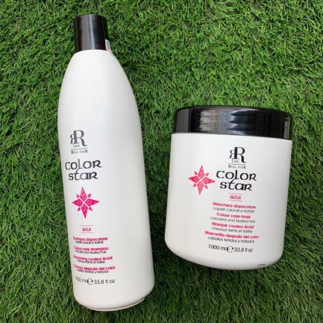 COMBO Dầu Gội Hấp Chăm Sóc Giữ Màu Cho Tóc Nhuộm RR Line Color Star 1000ML X2