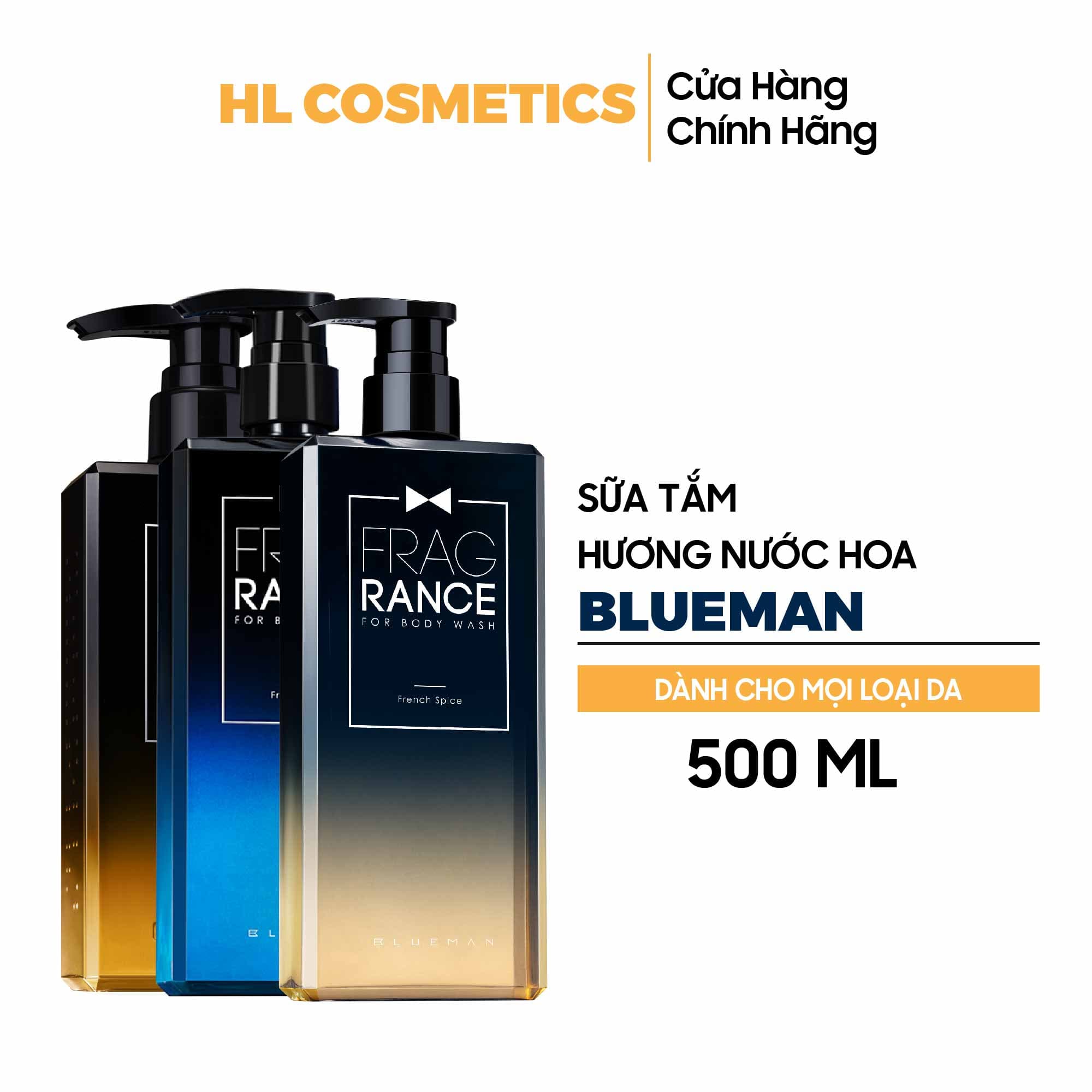 Sữa Tắm Hương Nước Hoa Cho Nam BLUEMAN Chính Hãng