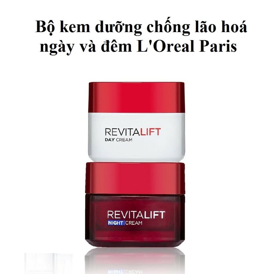 Bộ Kem dưỡng ngăn ngừa lão hóa săn chắc da giảm nếp nhăn ngày và đêm Loreal Revitalift 20ml - Hàng chính hãng