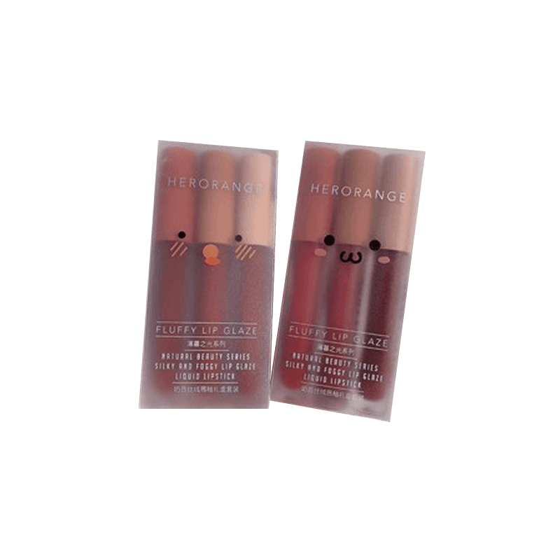 Set 3 Cây Son Kem Lì Herorange Fluffy Lip Glaze