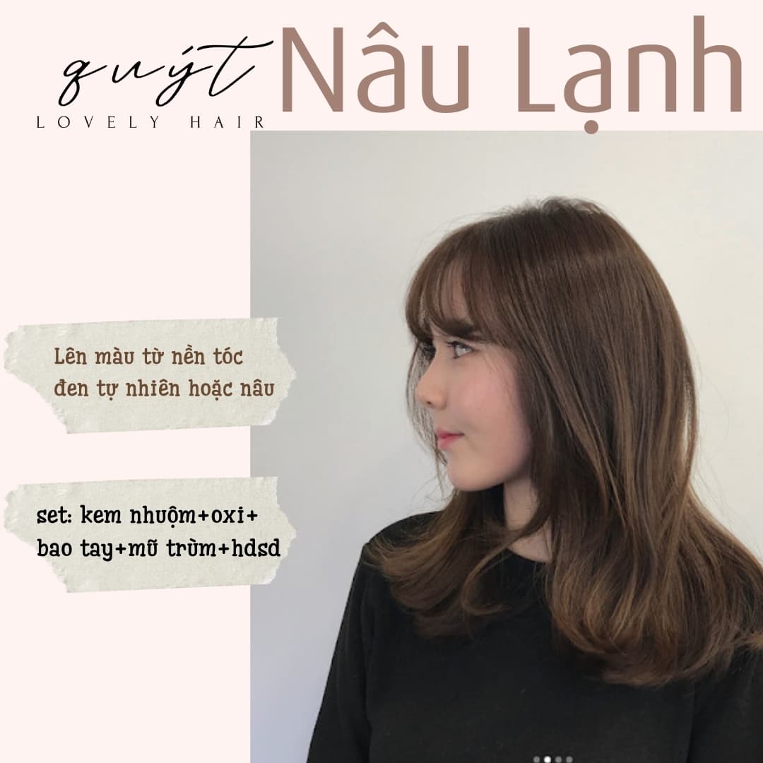 [HCM]THUỐC NHUỘM TÓC- NÂU LẠNH-TẶNG OXY-SIÊU MỀN MƯỢT
