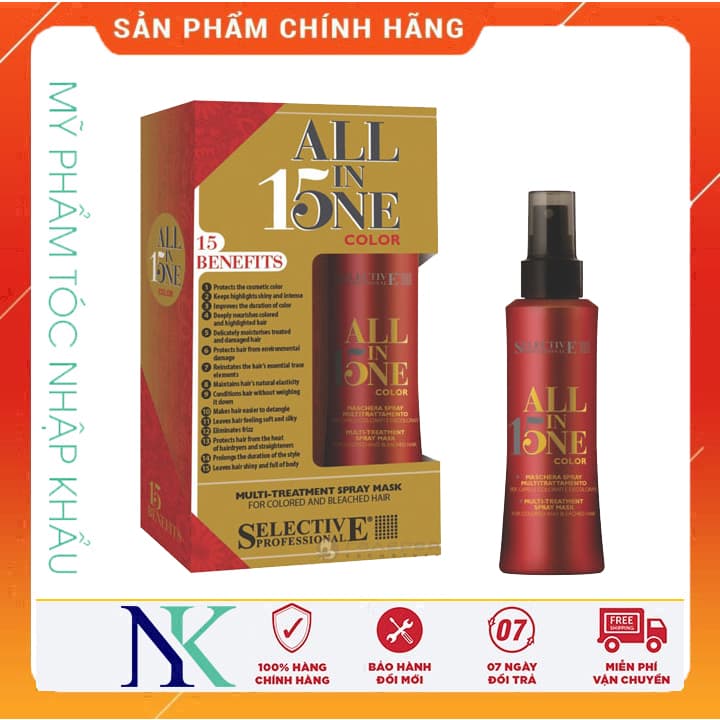 Xịt Dưỡng Tóc Selective Professional 15 All In One 150Ml