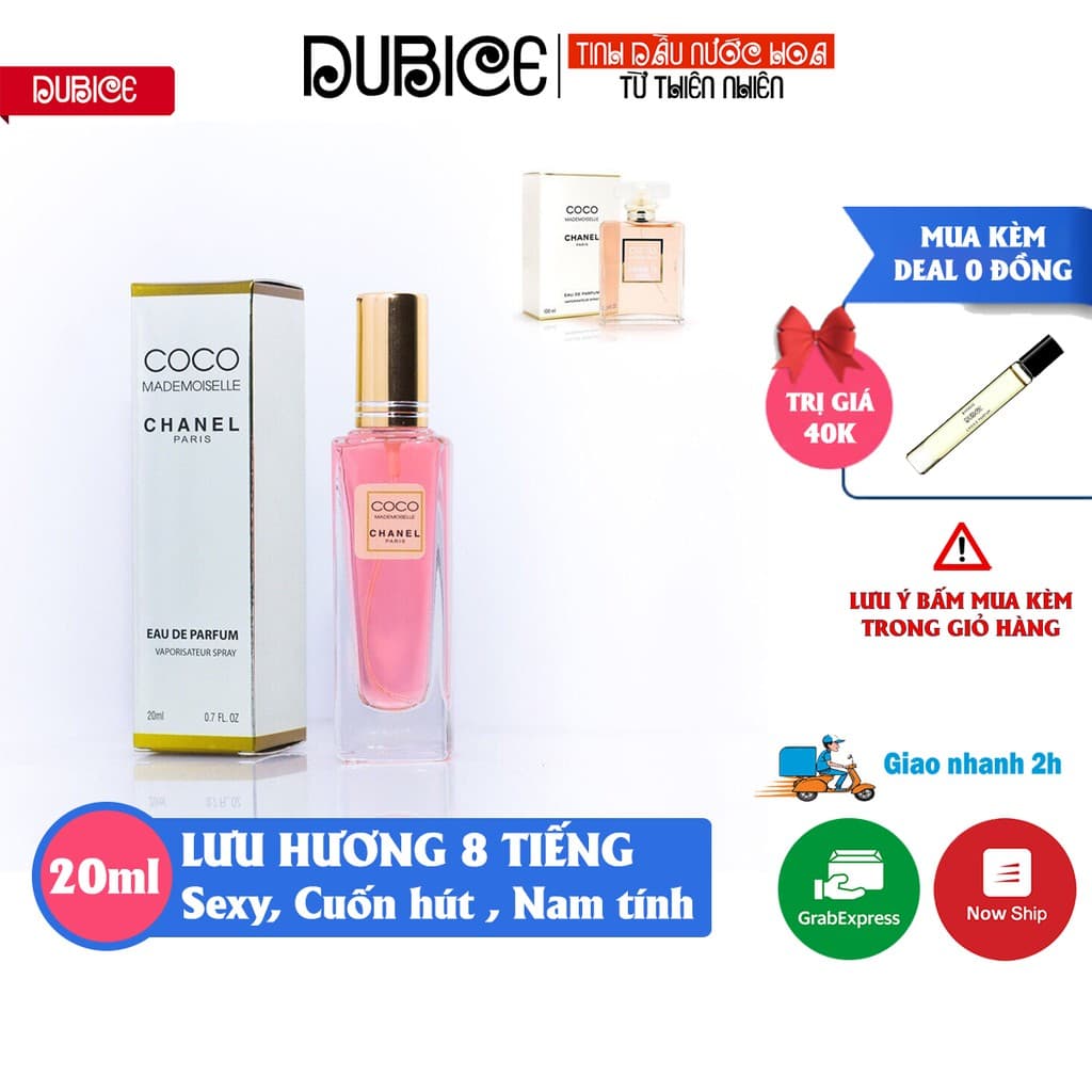 [Thơm lâu 8 tiếng] Nước hoa nữ Coco Mademoiselle 20ml - xịt thơm body cao cấp chính hãng