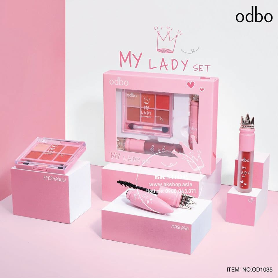 Set Phấn Mắt - Mascara - Son Odbo My Lady OD1035