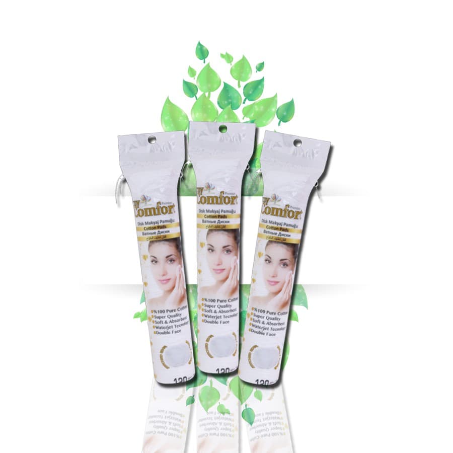 Bông tẩy trang MY COMFORT 120 miếng chất liệu siêu mềm mại giúp tẩy sạch các lớp trang điểm ngăn ngừa mụn
