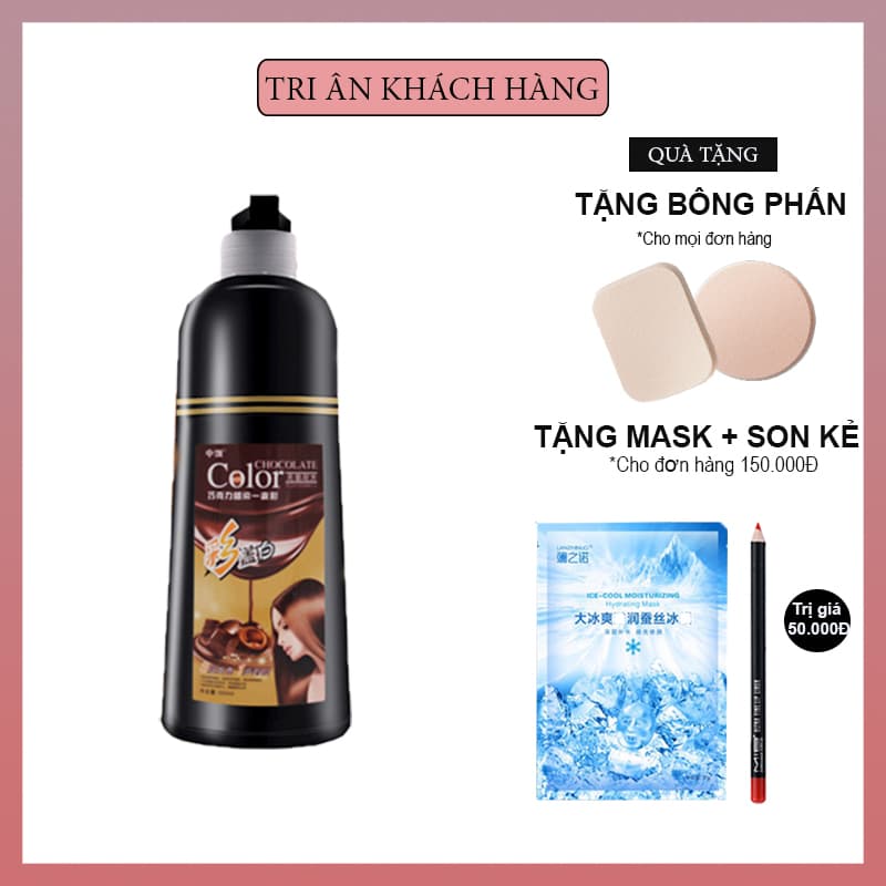 Thuốc nhuộm tóc cao cấp (TẶNG BÔNG MÚT KHI MUA THUỐC NHUỘM) (FREESHIP TOÀN QUỐC) (KHUYẾN MÃI DUY NHẤT HÔM NAY) chính hãng nội địa trung lên màu cực chuẩn mềm tóc dễ sử dụng đầy đủ thành phần 600ml