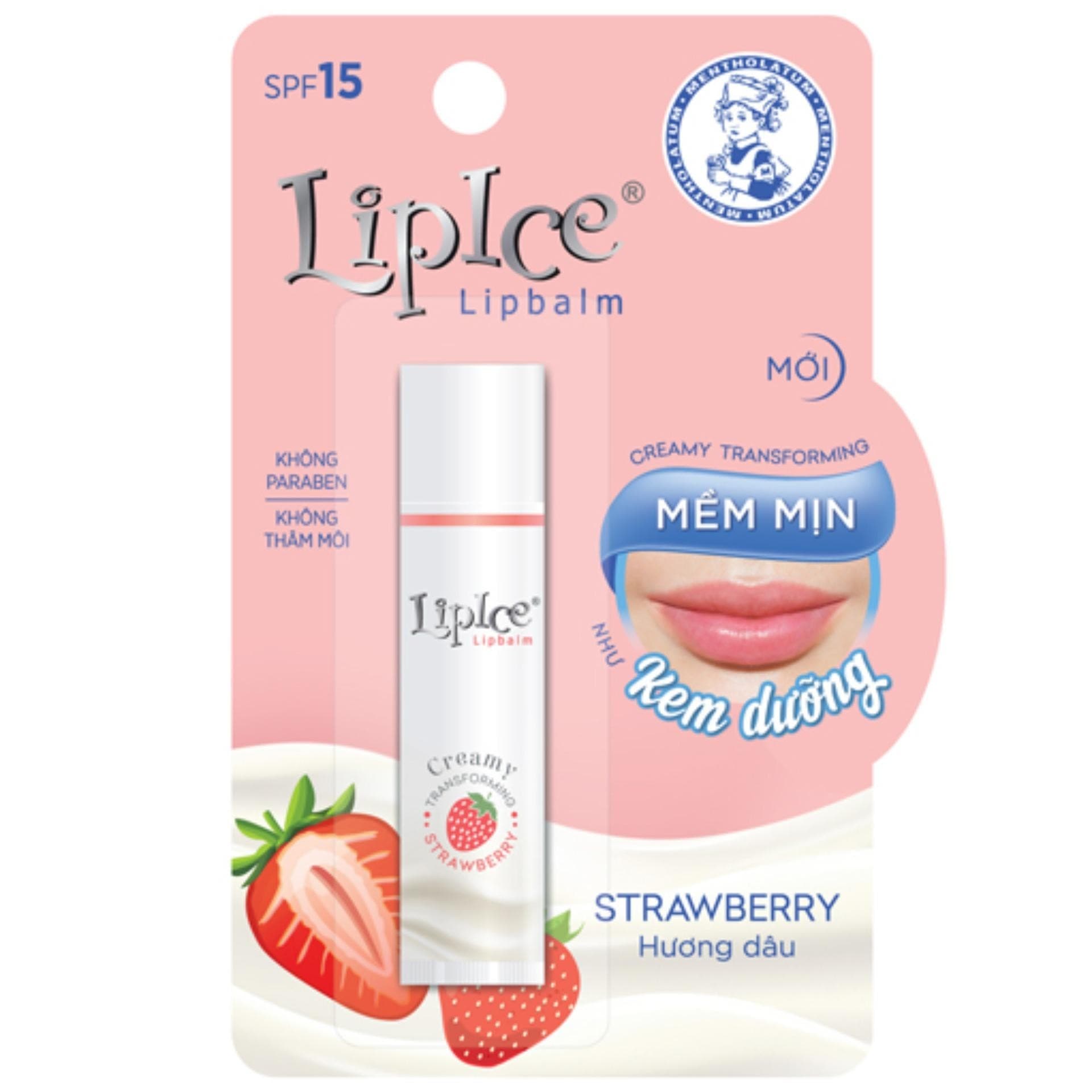 Son dưỡng môi không màu mềm mịn LipIce cremy Số 1 Nhật Bản 4.3g - Hương dâu
