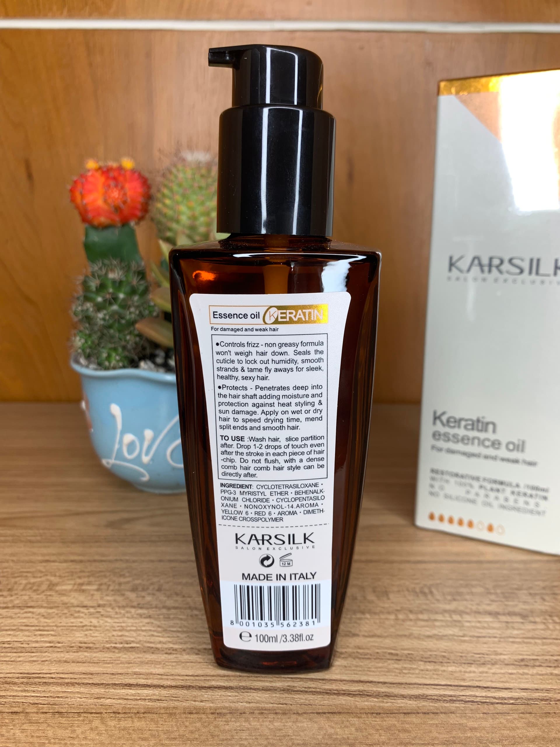 Tinh Dầu Dưỡng Tóc Karsilk Keratin Essence Oil Dùng Cho Tóc Yếu Và Hư Tổn 100ml