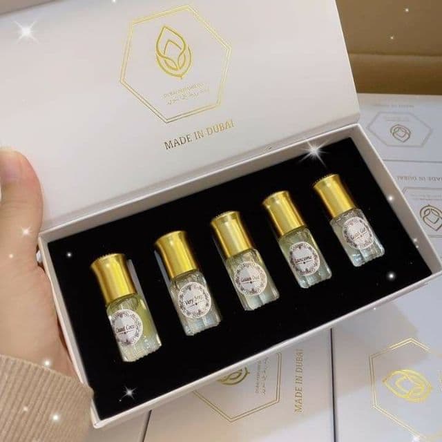 Set tinh dầu nước hoa Dubai 5 chai dạng lăn