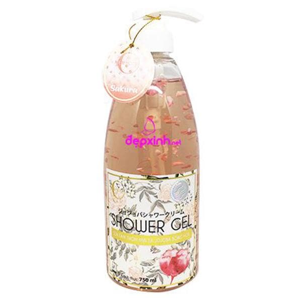Sữa tắm sáng mịn da hương nước hoa hồng Shower Gel New Moon Nhật Bản 750ml