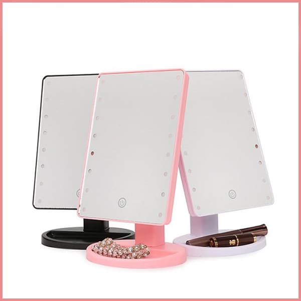 Gương trang điểm để bàn có đèn Led GƯƠNG VUÔNG