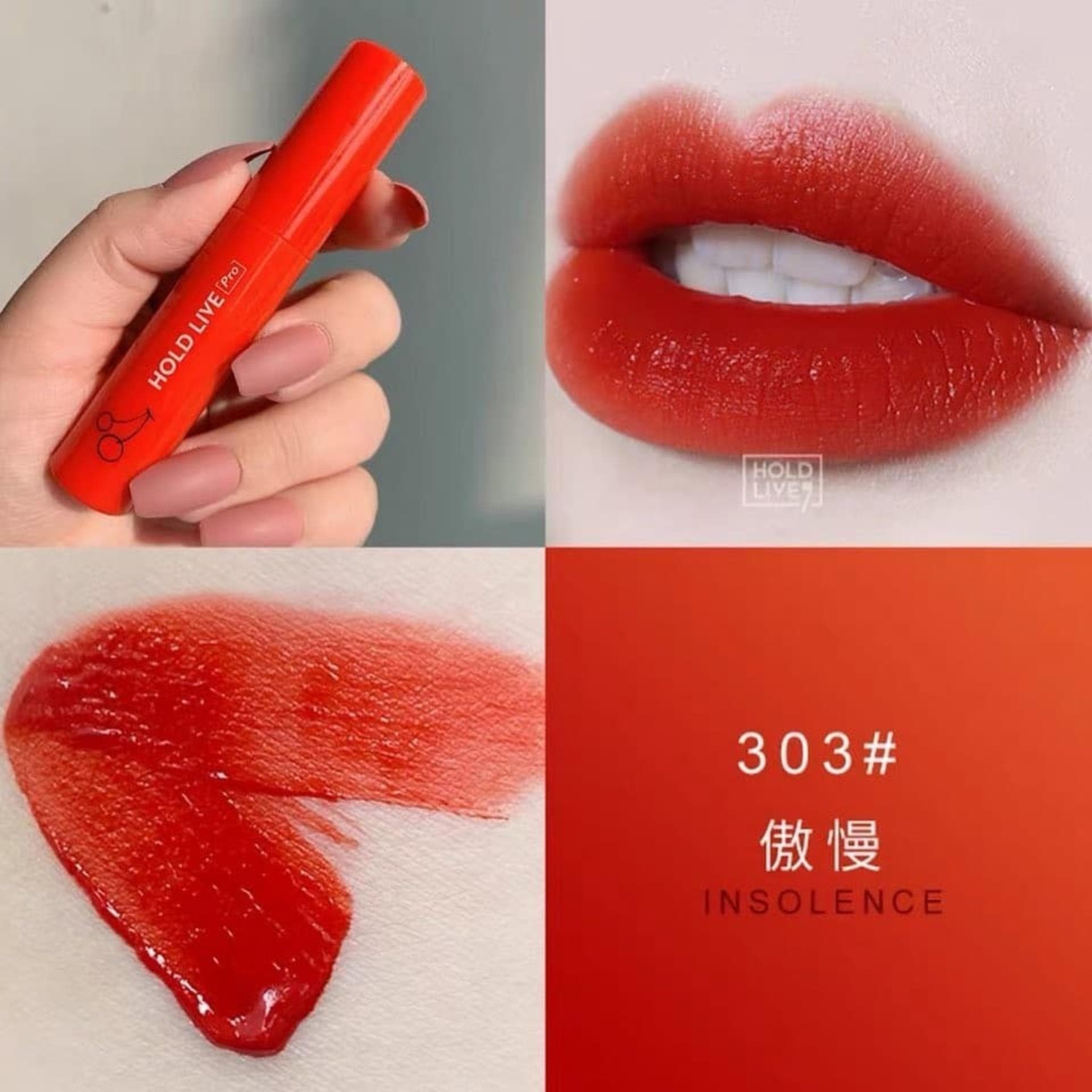 HOLD LIVE Son Kem Fatty mới-#303-Đỏ Cam