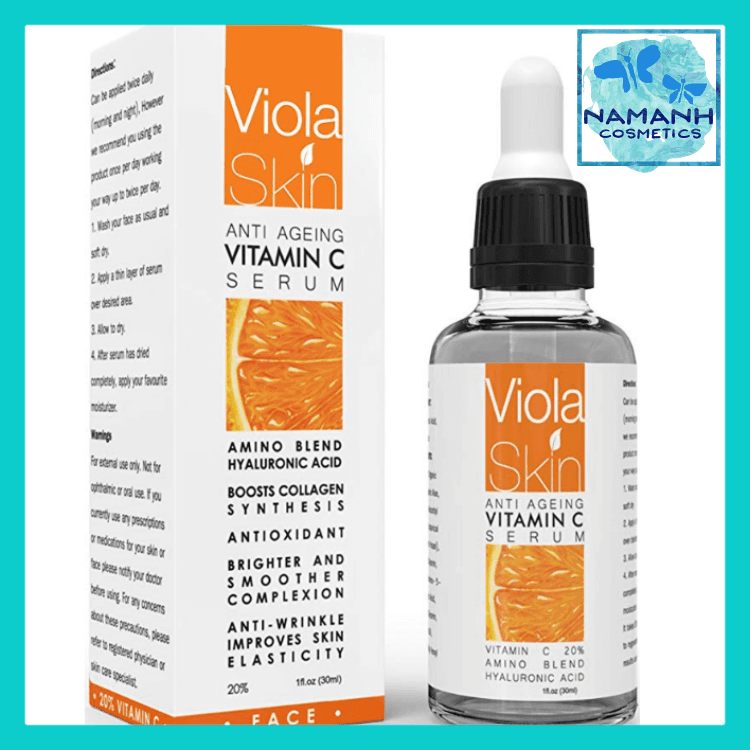 Serum cao cấp Viola Skin Vitamin C Hyaluronia Acid chống lão hóa chống nhăn dưỡng ẩm và sáng da - 30ml