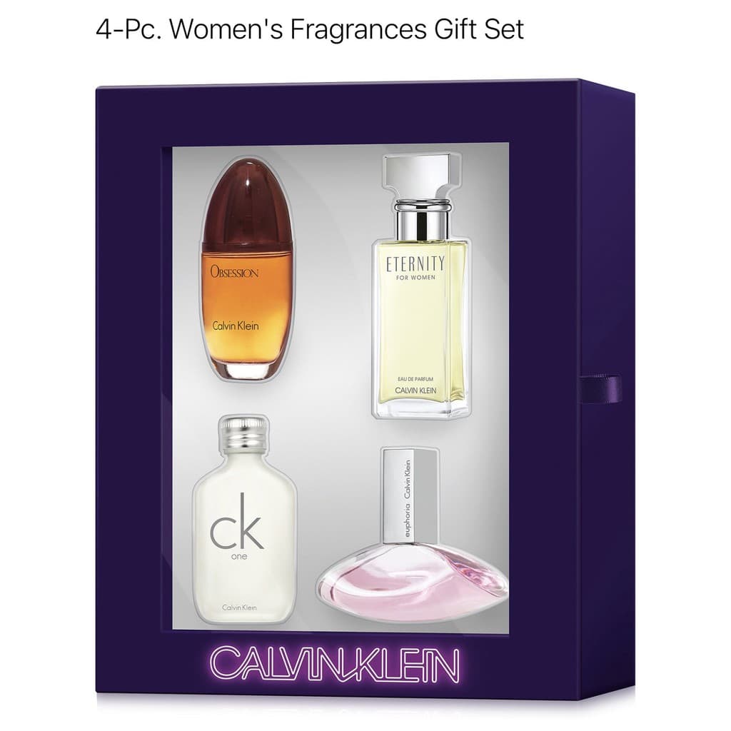 (Chính hãng) Set nước hoa nữ Mini Calvin Klein 4-Pc. Womens Classic Gift Set (4 chai mini)