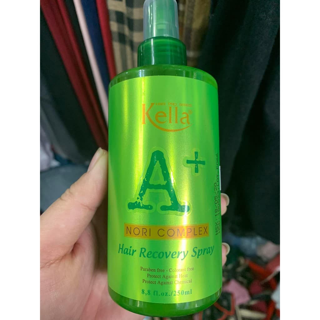 Xịt Dưỡng Tóc Phục Hồi Kella A+ Nori complex 250ml