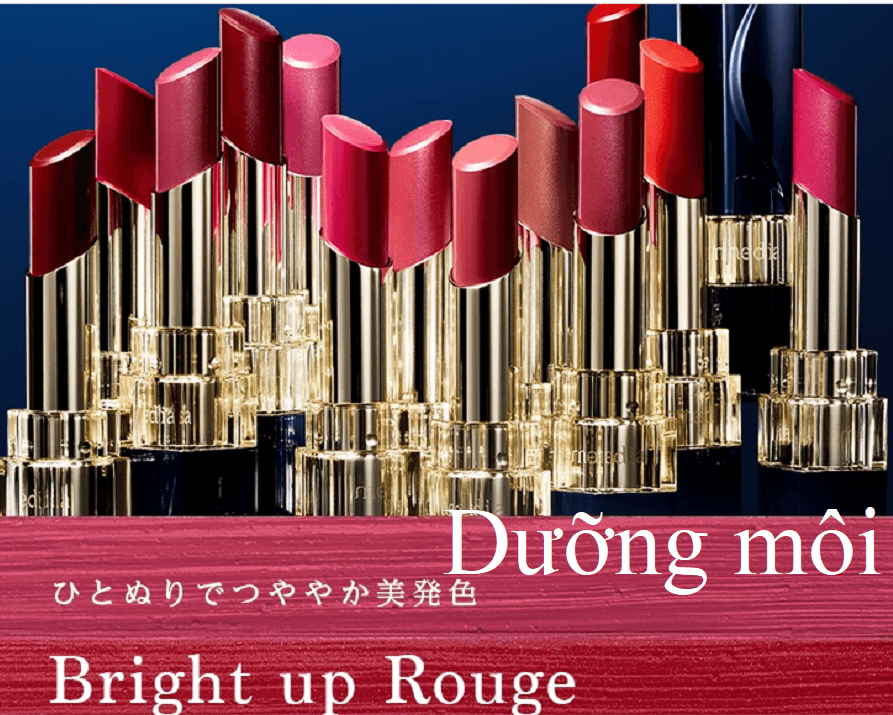 Son môi Kanebo Media Bright Up Rouge nội địa Nhật son dưỡng ẩm da và mịn mượt cao cấp 3.1g