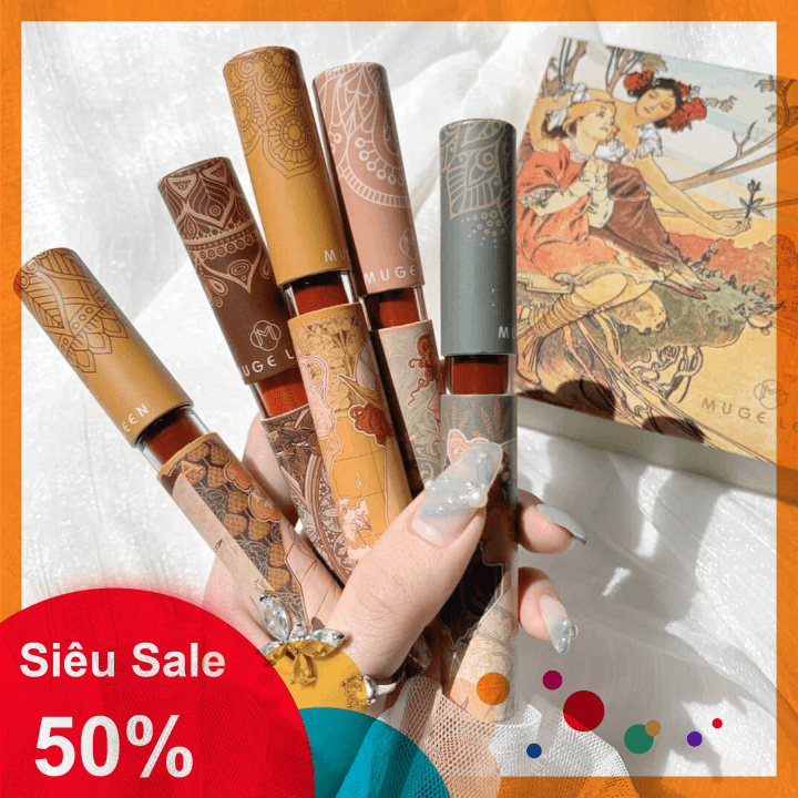 [SIÊU HOT] Set son kem 5 cây Mugeleen - Cavali - Son lì mịn lâu trôi