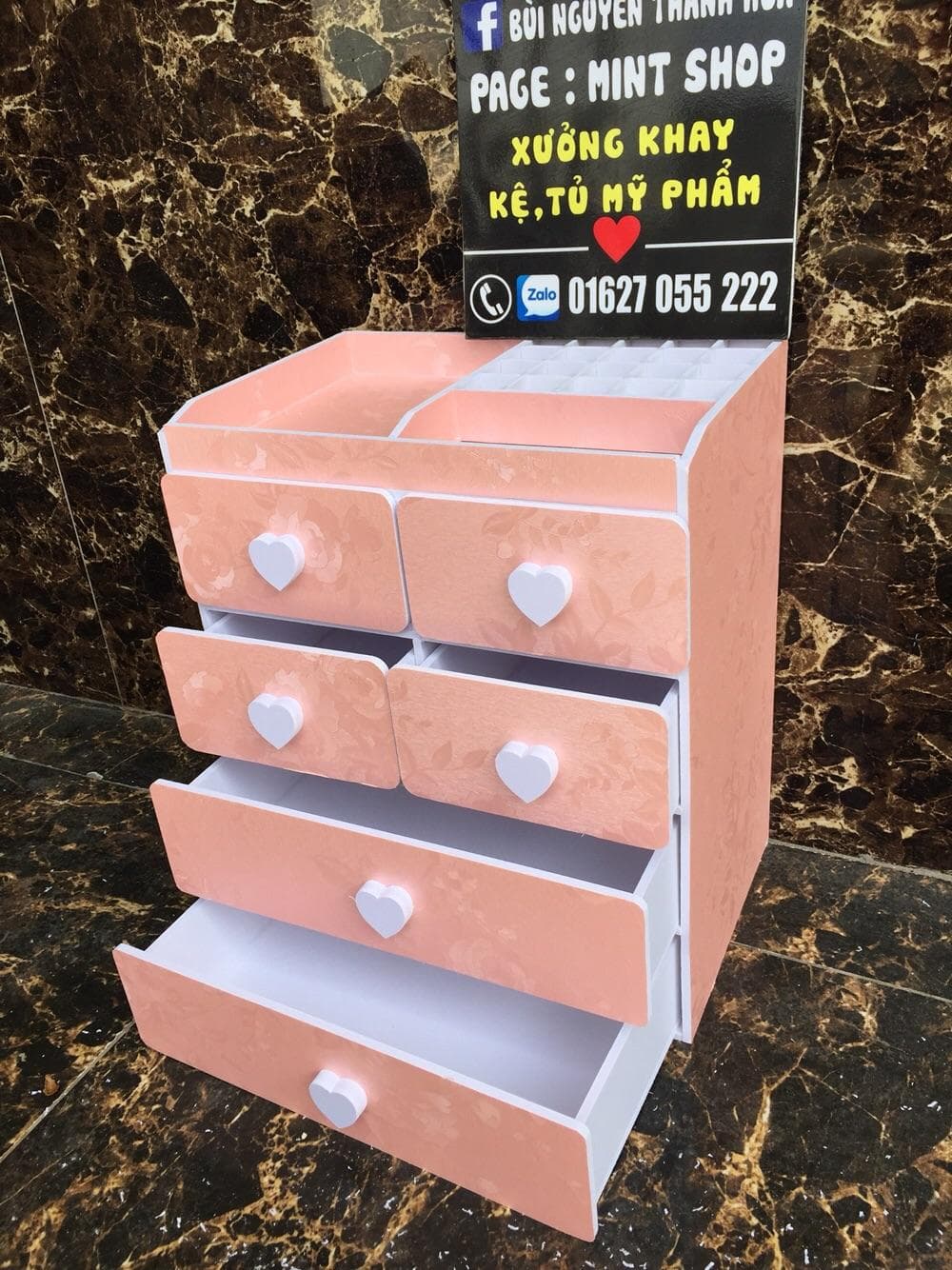[HCM]Tủ mỹ phẩm 5 tầng hồng phấn  kệ trang điểm  khay son