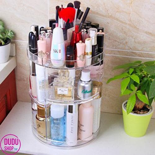 Bán khay đựng son Ke de son Kệ Mỹ Phẩm - Trang điểm Xoay 360 Độ Chất liệu bằng Mica SP CHẤT LƯỢNG CAO - DDS880