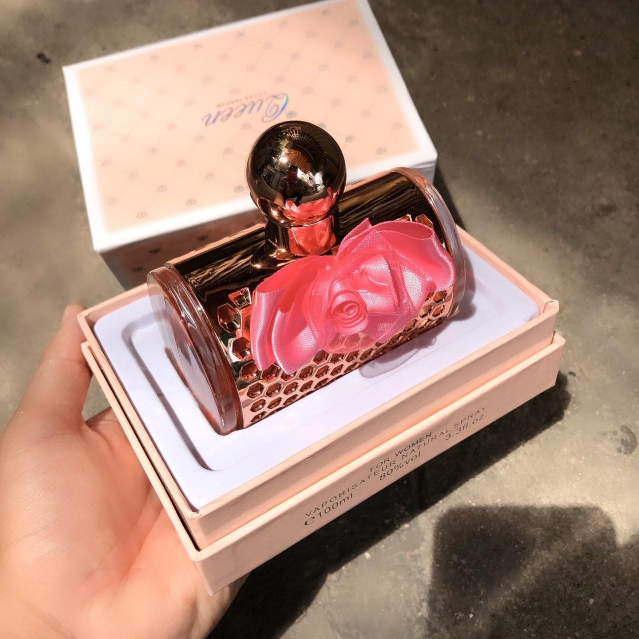 Nước Hoa Queen Hộp Gỗ  Diamond Pink SIÊU ĐÁNG YÊU