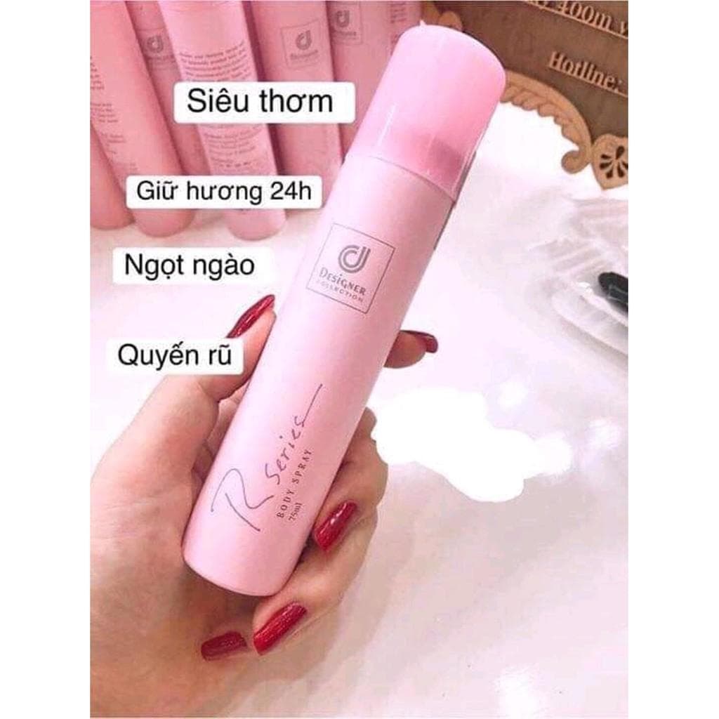 [HCM]Xịt thơm Designer collection 70ml dành cho Nữ. Lưu hương lâu