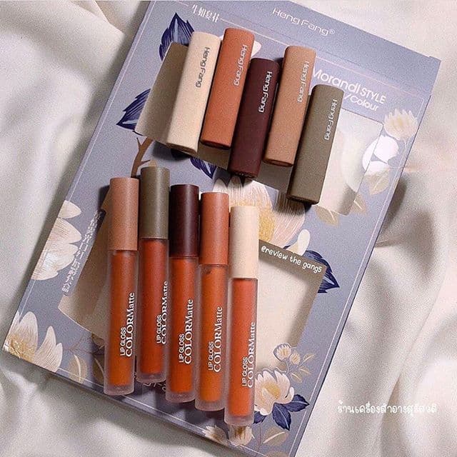 [TẶNG NƯỚC HOA 4D 20ML] Set son lì 10 cây Morandi Lipgloss Hengfang - Cavali - Chất son mịn mượt chuẩn nội địa Trung