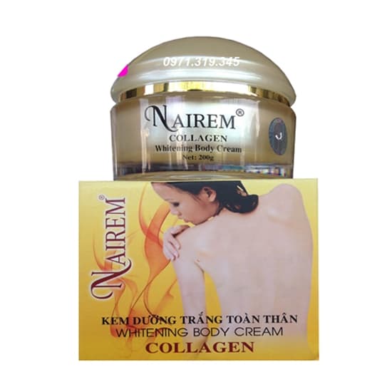 [HCM]NAIREM - Kem dưỡng trắng da toàn thân dưỡng chất Collagen (200g)