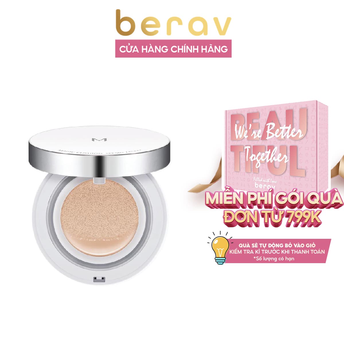 Phấn Nước Che Khuyết Điểm Hoàn Hảo Kiềm Dầu Missha M Magic Cushion SPF 50+ PA+++ 15g