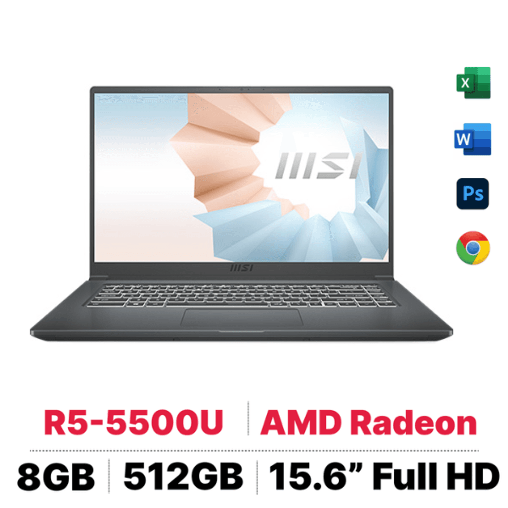 Laptop MSI Modern 15 A5M 238VN - Cũ - Trầy Xước
