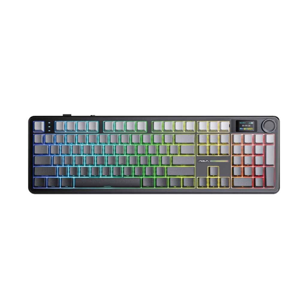 Bàn phím cơ không dây Aula F108 Pro đen gradient
