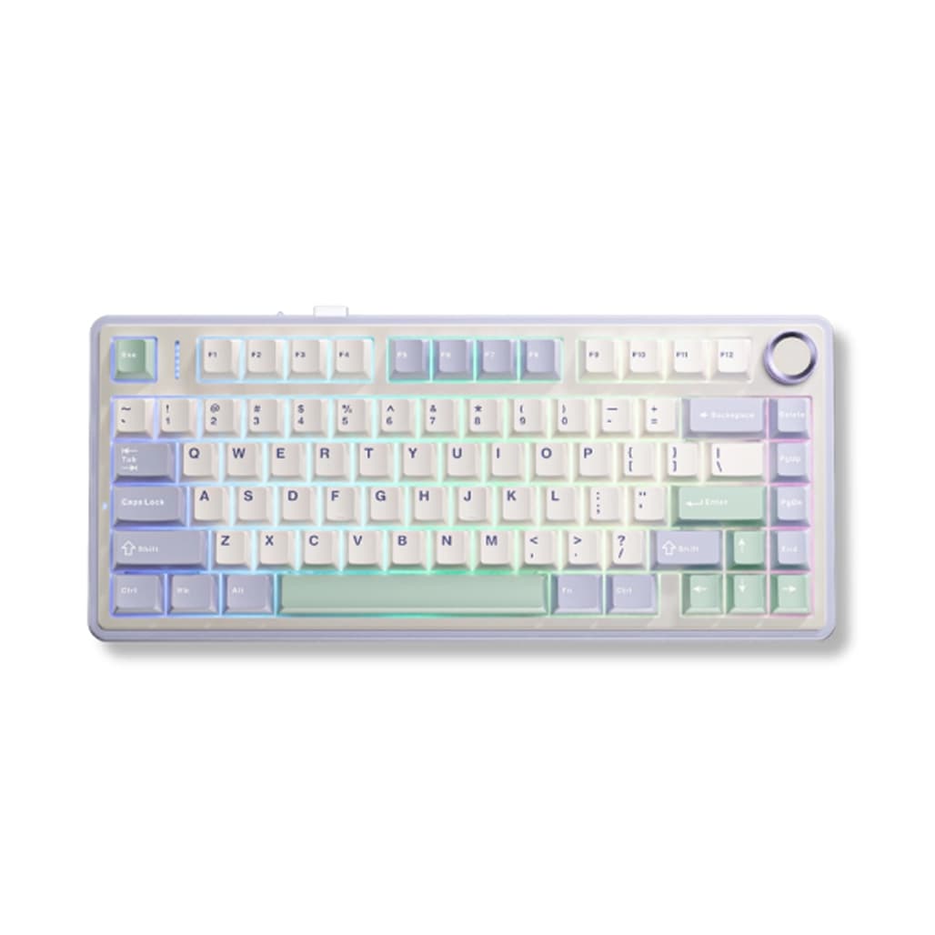 Bàn phím cơ không dây AULA F75 Ice Green