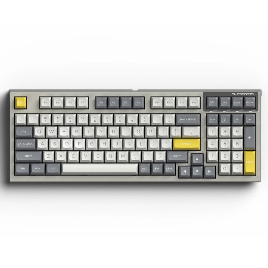 Bàn Phím Cơ Không Dây FL-Esports FL980 SAM White + Grey