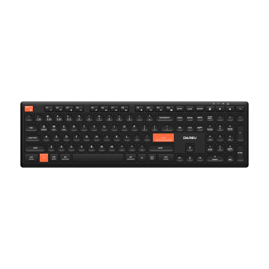 Bàn phím không dây Dareu LK165D Black-Orange