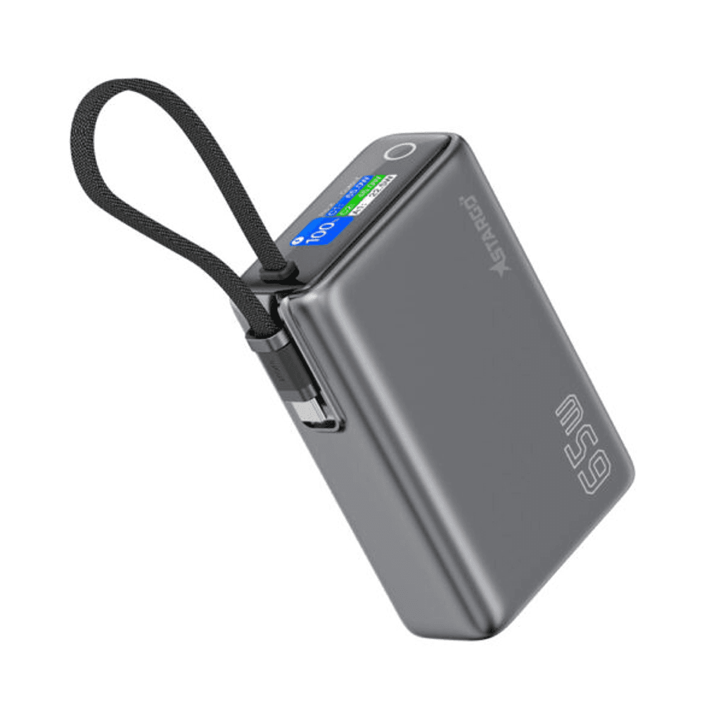 Pin sạc dự phòng StarGO Hypercharge 20000mAh 65W tích hợp màn hình + cáp Type-C
