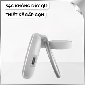 Đế sạc nhanh không dây 2 in 1 Qi2 15W Hyperjuice HJ3310WHGL