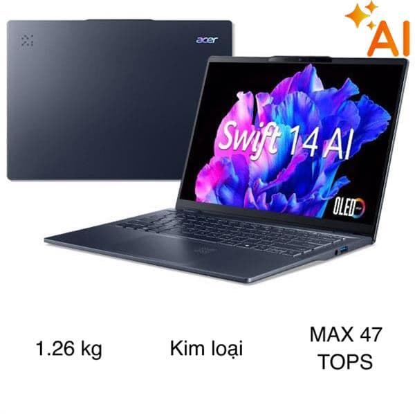 Acer Swift AI SF14 51 75VP - NX.J2KSV.001 (Ultra 7 258V, 32GB, 1TB, 2.8K OLED 90Hz, Win11)