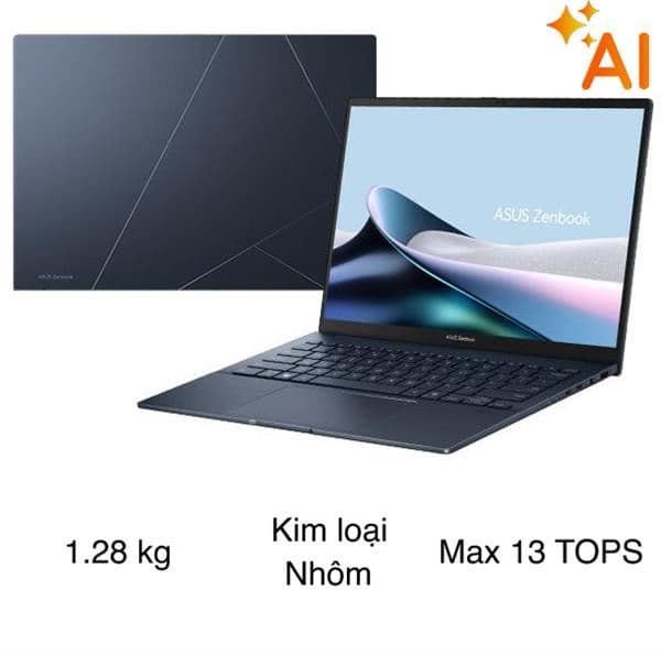 Asus Zenbook 14 UX3405CA - PZ187WS (Ultra 5 225H, 16GB, 512GB, 2.8K OLED 120Hz, Cảm ứng, OfficeH24+365, Win11)